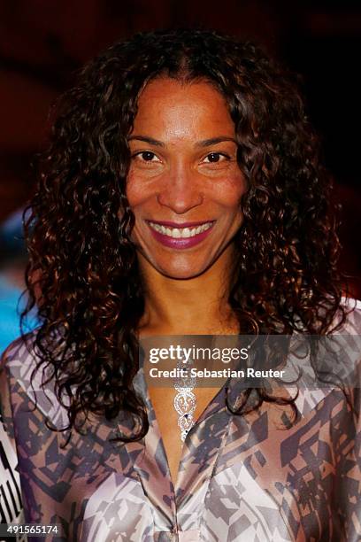 Annabelle Mandeng attends Bob Geldof VIP reception & concert in Berlin on October 6, 2015 in Berlin, Germany.