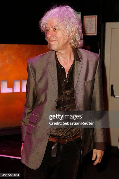 Bob Geldof attends Bob Geldof VIP reception & concert in Berlin on October 6, 2015 in Berlin, Germany.