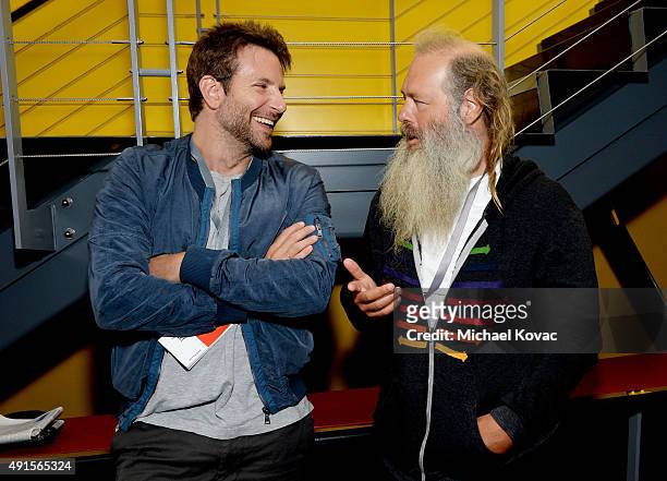 Actor Bradley Cooper and producer Rick Rubin attend the Vanity Fair New Establishment Summit at Yerba Buena Center for the Arts on October 6, 2015 in...
