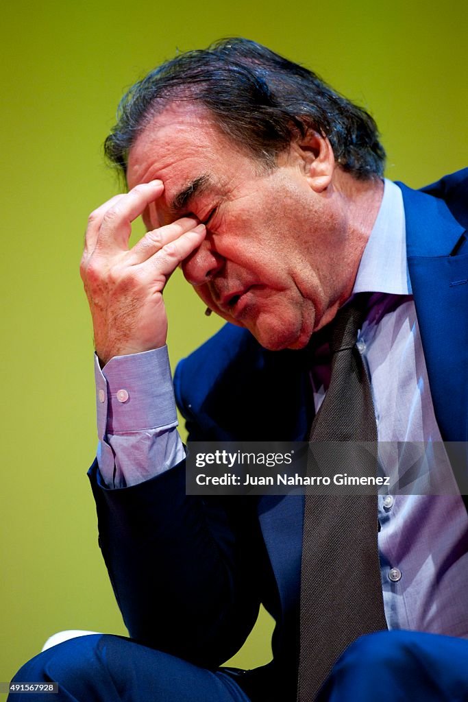 Oliver Stone Attends World Business Forum Madrid