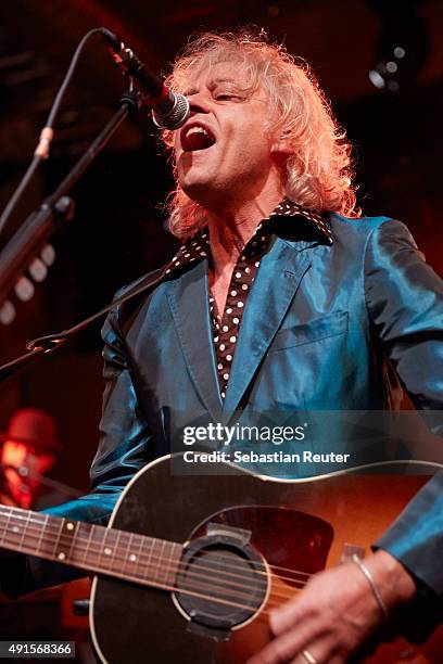 Bob Geldof performs at Bob Geldof VIP reception and concert in Berlin on October 6, 2015 in Berlin, Germany.