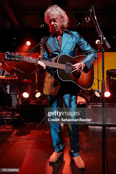 Bob Geldof performs at Bob Geldof VIP reception and concert in Berlin on October 6, 2015 in Berlin, Germany.