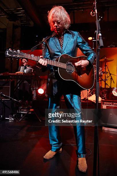 Bob Geldof performs at Bob Geldof VIP reception and concert in Berlin on October 6, 2015 in Berlin, Germany.