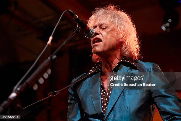 Bob Geldof performs at Bob Geldof VIP reception and concert in Berlin on October 6, 2015 in Berlin, Germany.