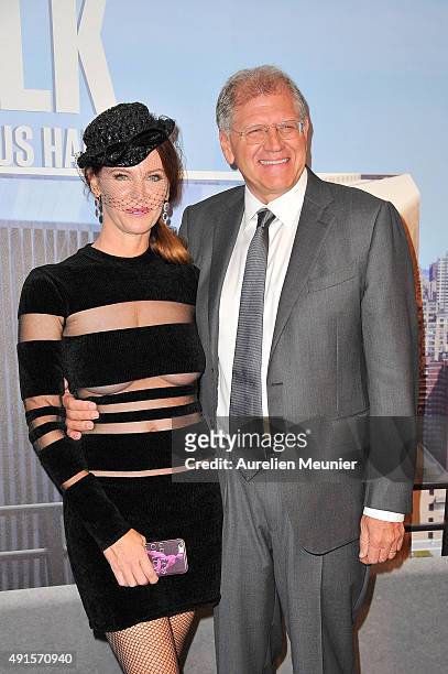 Leslie Harter Zemeckis and Robert Zemeckis attend the 'The Walk: Rever Plus Haut' Paris premiere at Cinema UGC Normandie on October 6, 2015 in Paris,...