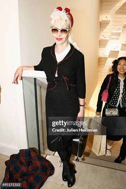 Fifi Chachnil attends the Roger Vivier Autumn - Winter 2015/2016 Collection Celebration on October 6, 2015 in Paris, France.