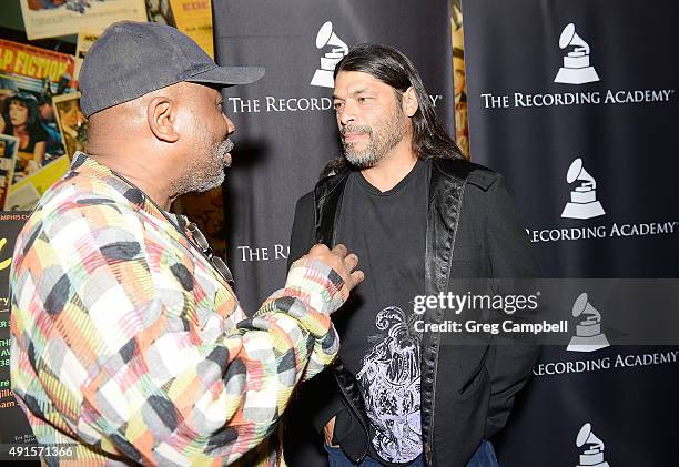 James Alexander and Robert Trujillo attend a screening and Q&A for the documentary "Jaco" at Malco's Studio on the Square on October 5, 2015 in...