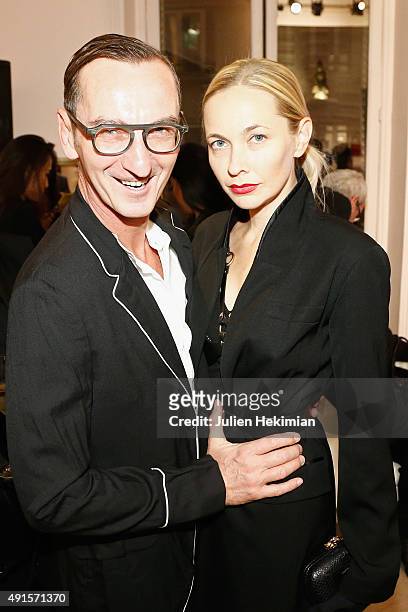 Melonie Foster Hennessy and Bruno Frisoni attend the Roger Vivier Autumn - Winter 2015/2016 Collection Celebration on October 6, 2015 in Paris,...