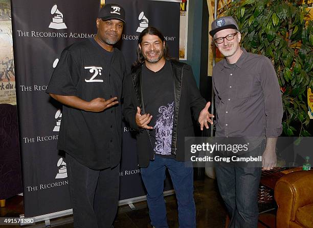 Eric Martin, Robert Trujillo and Scott Bomar attend a screening and Q&A for the documentary "Jaco" at Malco's Studio on the Square on October 5, 2015...