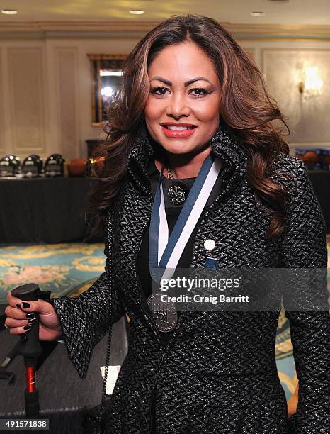 Orianne Collins attends the 30th Annual Great Sports Legends Dinner to benefit The Buoniconti Fund to Cure Paralysis at The Waldorf Astoria on...