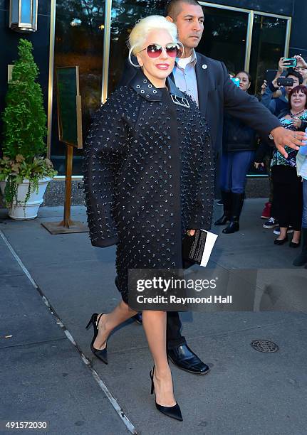Singer Lady Gaga is seen walking in Midtown on October 6, 2015 in New York City.