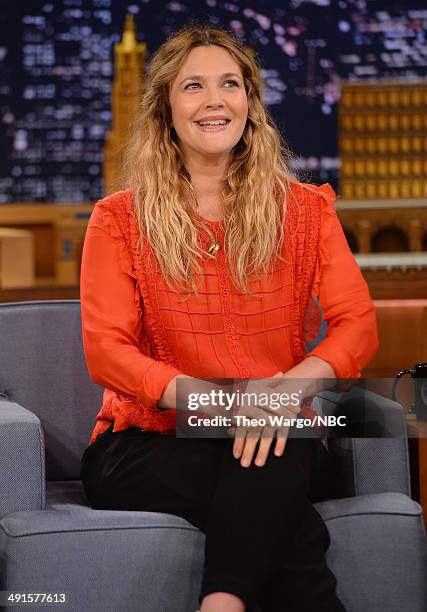 Drew Barrymore visits "The Tonight Show Starring Jimmy Fallon" at Rockefeller Center on May 16, 2014 in New York City.