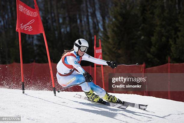 ski world cup - fis women stock pictures, royalty-free photos & images