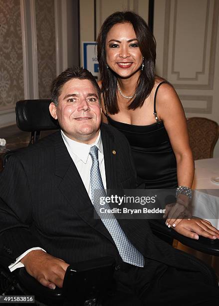 President of the Buoniconti Fund Marc Buoniconti and Cynthia Halelamien attend the 30th Annual Great Sports Legends Dinner to benefit The Buoniconti...