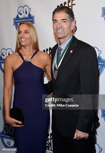 Nada Stepovich and former NBA player John Stockton attend the 30th Annual Great Sports Legends Dinner to benefit The Buoniconti Fund to Cure...