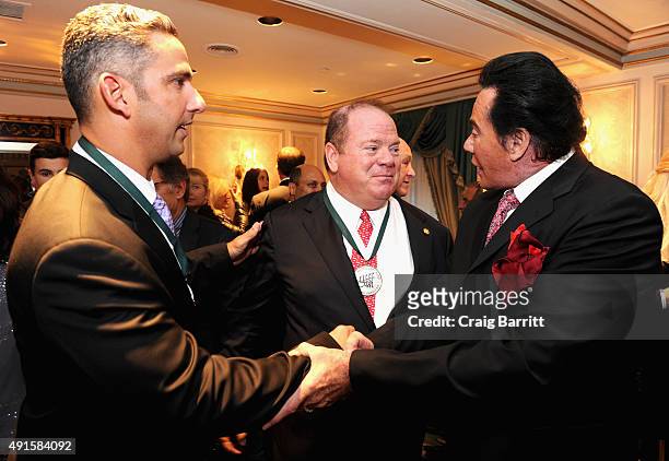 Jorge Posada, Chip Ganassi and Wayne Newton attend the 30th Annual Great Sports Legends Dinner to benefit The Buoniconti Fund to Cure Paralysis at...