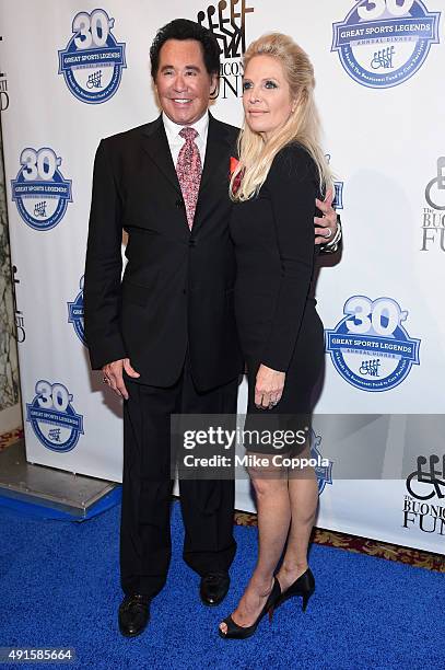 Wayne Newton and Kathleen McCrone attend the 30th Annual Great Sports Legends Dinner to benefit The Buoniconti Fund to Cure Paralysis at The Waldorf...