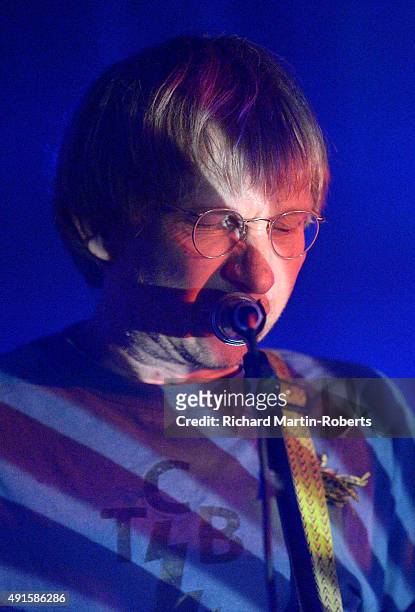 Simon Price of The Heads performs on stage during Day 2 of the Liverpool International Festival of Psychedelia at Camp & Furnace on September 26,...