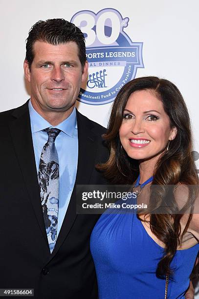 Former MLB player Scott Erickson and Lisa Guerrero attend the 30th Annual Great Sports Legends Dinner to benefit The Buoniconti Fund to Cure...