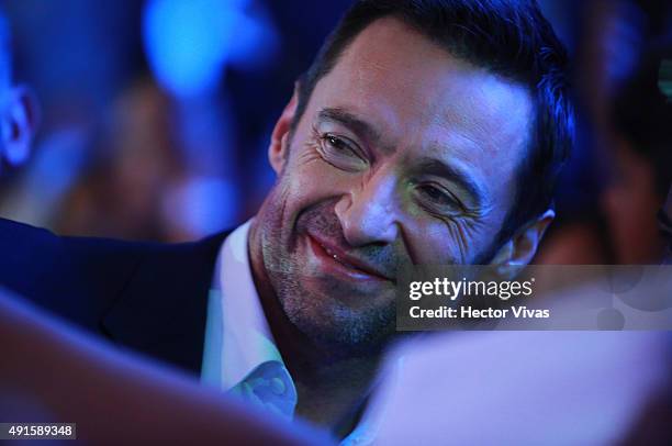 Hugh Jackman during a red carpet to present the movie 'Peter Pan' at Toreo Parque Central on October 06, 2015 in Mexico City, Mexico.