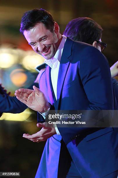 Hugh Jackman during a red carpet to present the movie 'Peter Pan' at Toreo Parque Central on October 06, 2015 in Mexico City, Mexico.