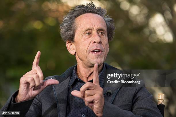 Brian Grazer, co-chairman of Imagine Entertainment, speaks during a Bloomberg Television interview at the Vanity Fair 2015 New Establishment Summit...