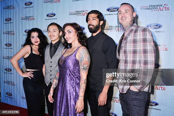 Nina Diaz and her band Nina Diaz attend the National Hispanic Foundation For The Arts 19th Annual Noche De Gala at The Mayflower Renaissance...