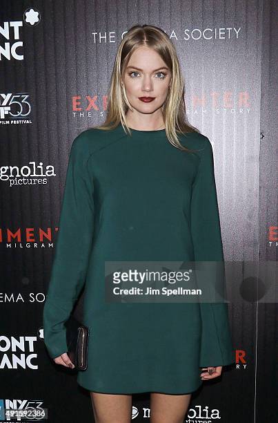 Model Lindsay Ellingson attends Montblanc & The Cinema Society host a party for The New York Film Festival premiere of Magnolia Pictures'...