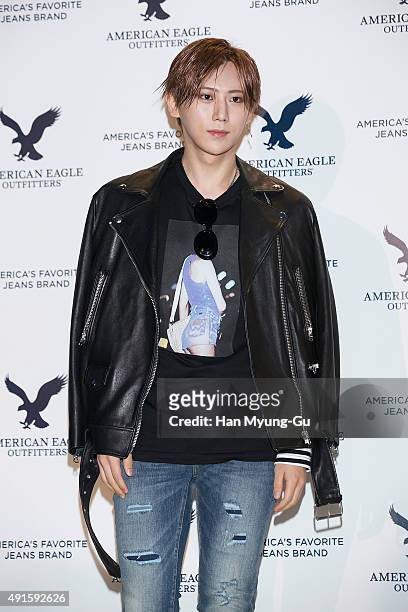 Jang Hyun-Seung of South Korean boy band Beast attends the American Eagle Outfitters - Photocall on October 6, 2015 in Seoul, South Korea.