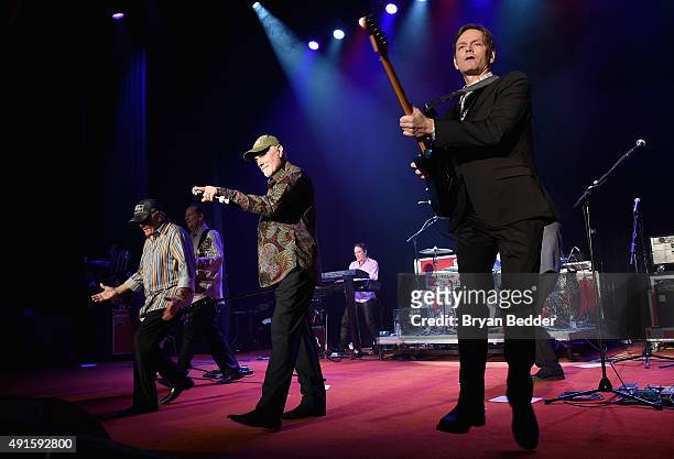 The Beach Boys perform onstage at the 30th Annual Great Sports Legends Dinner to benefit The Buoniconti Fund to Cure Paralysis at The Waldorf Astoria...