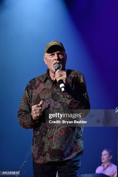 Mike Love of The Beach Boys performs onstage during the 30th Annual Great Sports Legends Dinner to benefit The Buoniconti Fund to Cure Paralysis at...