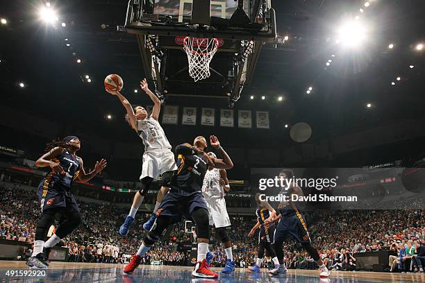 Anna Cruz of the Minnesota Lynx shoots the ball against the Indiana Fever during Game Two of the 2015 WNBA Finals on October 6, 2015 at Target Center...