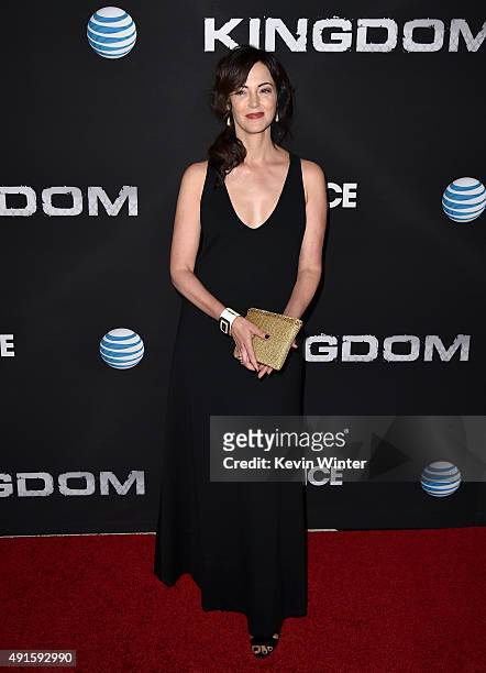 Actress Joanna Going attends the premiere of DIRECTV's "Kingdom" Season 2 at SilverScreen Theater at the Pacific Design Center on October 6, 2015 in...