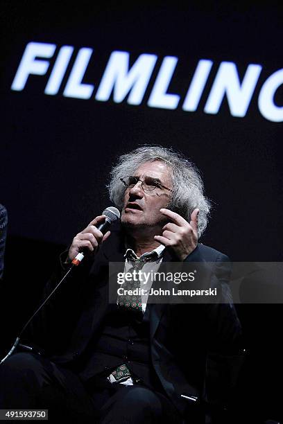 Director Philippe Garrel attends "In The Shadow Of Women" Q&A during 53rd New York Film Festival at Alice Tully Hall, Lincoln Center on October 6,...