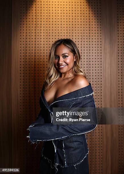 Singer Jessica Mauboy poses at the 29th Annual ARIA Nominations Event on October 7, 2015 in Sydney, Australia.