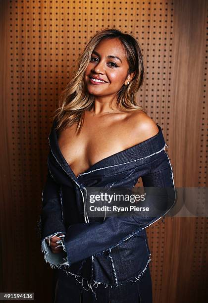 Singer Jessica Mauboy poses at the 29th Annual ARIA Nominations Event on October 7, 2015 in Sydney, Australia.