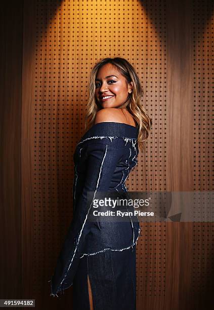 Singer Jessica Mauboy poses at the 29th Annual ARIA Nominations Event on October 7, 2015 in Sydney, Australia.