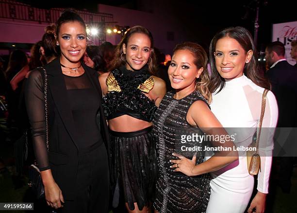 Personality Julissa Bermudez, actress Dania Ramirez and TV personalities Adrienne Bailon and Rocsi Diaz attend the Latina "Hot List" Party hosted by...