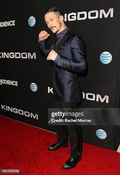 Actor Jonathan Tucker celebrates the season premiere of DIRECTV's KINGDOM on October 6, 2015 in West Hollywood, California.