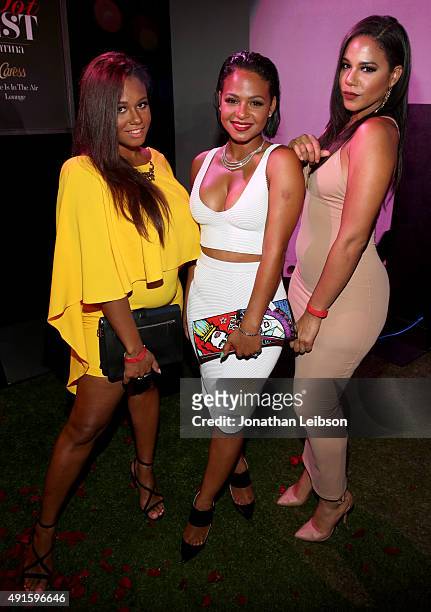 Danielle Milian, Christina Milian and Liz Milian attend the Latina "Hot List" Party hosted by Latina Media Ventures at The London West Hollywood on...