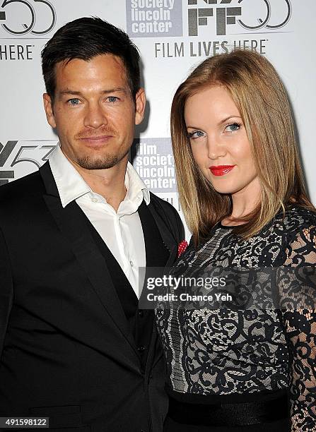 John Palladino and Catherine Palladino attend the 'Experimenter' premiere during the 53rd New York Film Festival at Alice Tully Hall, Lincoln Center...