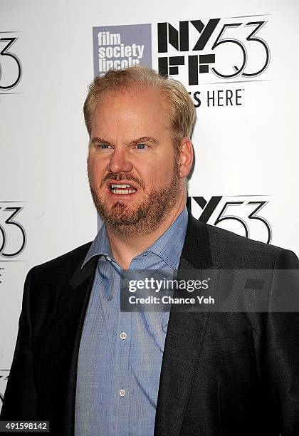 Jim Gaffigan attends the 'Experimenter' premiere during the 53rd New York Film Festival at Alice Tully Hall, Lincoln Center on October 6, 2015 in New...