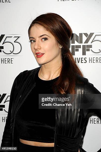Emily Tremaine attends the 'Experimenter' premiere during the 53rd New York Film Festival at Alice Tully Hall, Lincoln Center on October 6, 2015 in...