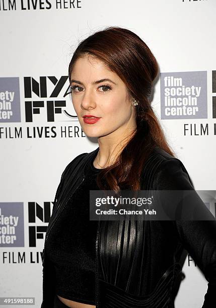 Emily Tremaine attends the 'Experimenter' premiere during the 53rd New York Film Festival at Alice Tully Hall, Lincoln Center on October 6, 2015 in...