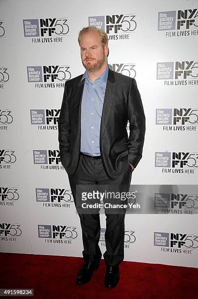 Jim Gaffigan attends the 'Experimenter' premiere during the 53rd New York Film Festival at Alice Tully Hall, Lincoln Center on October 6, 2015 in New...
