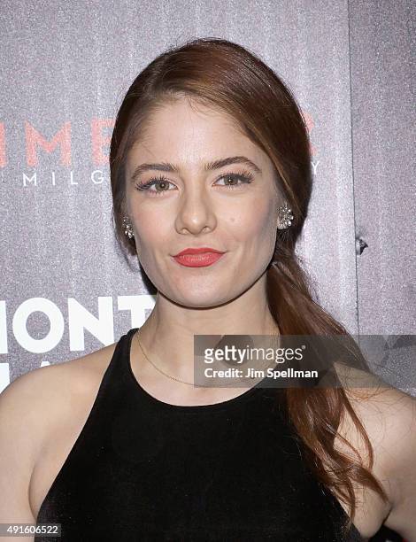 Actress Emily Tremaine attends Montblanc & The Cinema Society host a party for The New York Film Festival premiere of Magnolia Pictures'...