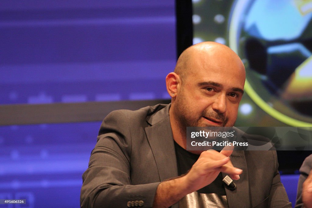 Ciro Giustiniani during the "Goal Show Football" TV show...