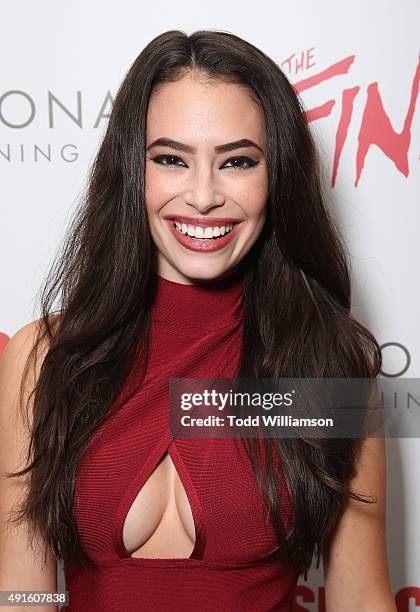 Chloe Bridges attends a Visionaire Screening Of "The Final Girls" Presented By Shock the Drought at The London West Hollywood on October 6, 2015 in...