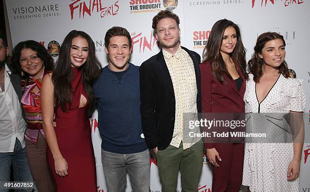 Alia Shawkat, Chloe Bridges, Adam DeVine, director Todd Strauss-Schulson, Nina Dobrev and Angela Trimbur attend a Visionaire Screening Of "The Final...