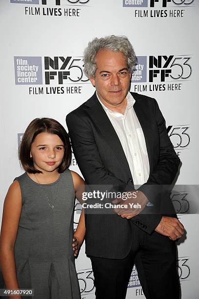 Lucy Fava and Michael Almereyda attend the 'Experimenter' premiere during the 53rd New York Film Festival at Alice Tully Hall, Lincoln Center on...